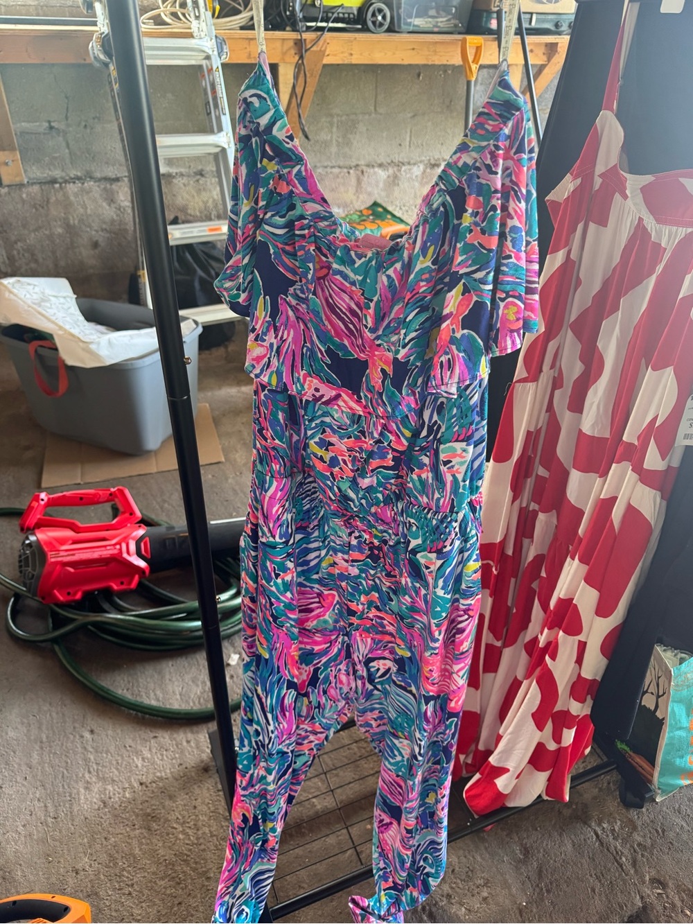 Lily Pulitzer Vibrant Floral Print Women's Jumpsuit - Pink & Teal